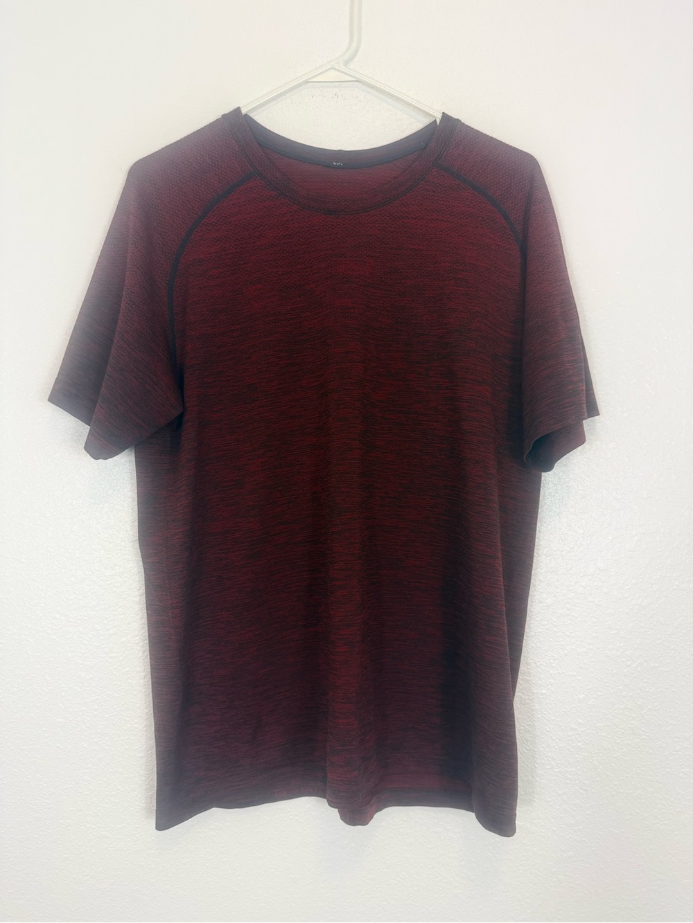 Lululemon Metal Vent Tech Short Sleeve Shirt Heather Black Cherry